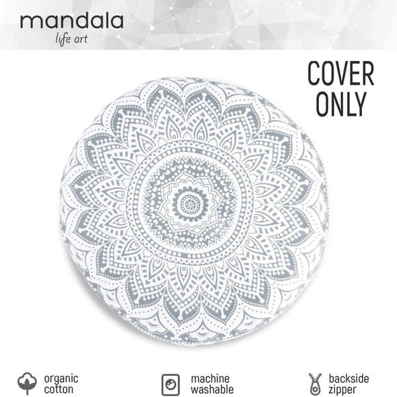 ManadalaLifeART Bohemian Mandala Pouf/Floor Cushion Covers - Picture 2 of 8